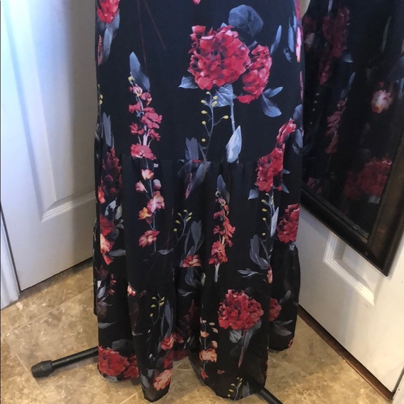 A New Day Floral Black Dress S - Picture 6 of 6
